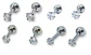 Aros de seguridad puntos de luz Hipoalergénicos 3mm Zirconio Blanco Figuras - Miniatura 1