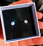 Aros puntos de luz Hipoalergénicos Distintas figuras Zirconia Blanco 5mm - Miniatura 3