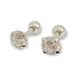 Aros puntos de luz Hipoalergénicos Distintas figuras Zirconia Blanco 5mm - Miniatura 2