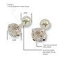 Aros puntos de luz Hipoalergénicos Distintas figuras Zirconia Blanco 5mm - Miniatura 6