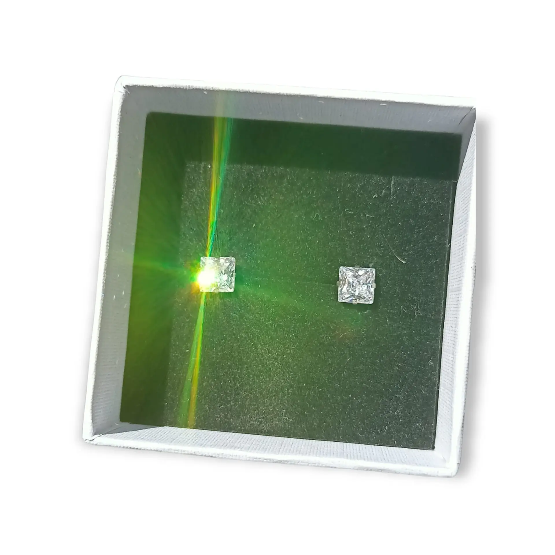 Aros puntos de luz Hipoalergénicos Distintas figuras Zirconia Blanco 5mm 14