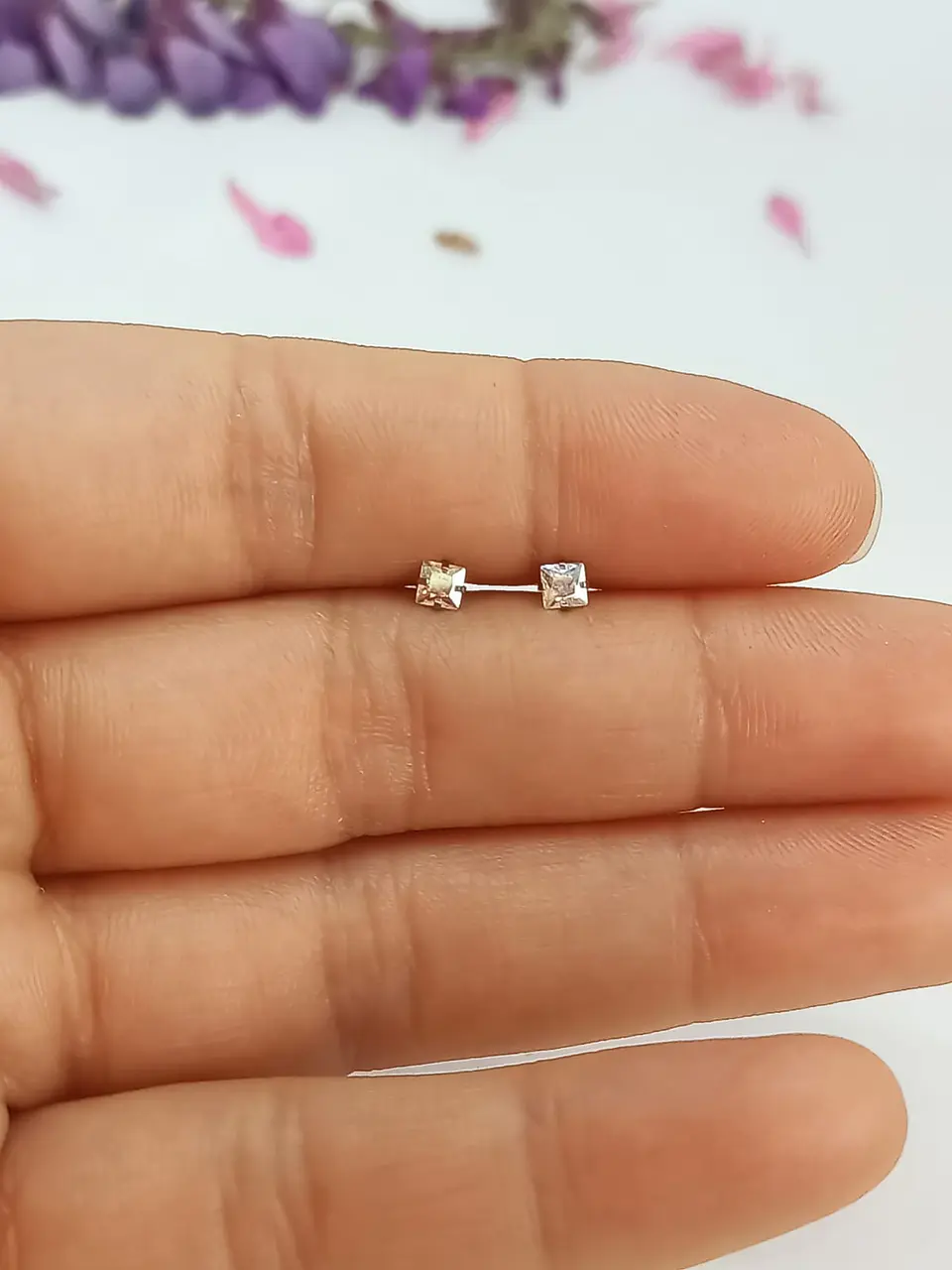 Aros de seguridad Punto de Luz Figuras Hipoalergénicos zirconio tornasol 3mm 12