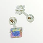 Aros de seguridad Punto de Luz Figuras Hipoalergénicos zirconio tornasol 5mm - Miniatura 11