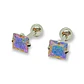 Aros de seguridad Punto de Luz Figuras Hipoalergénicos zirconio tornasol 5mm - Miniatura 7