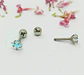 Aros de seguridad Punto de Luz Figuras Hipoalergénicos zirconio tornasol 5mm - Miniatura 20