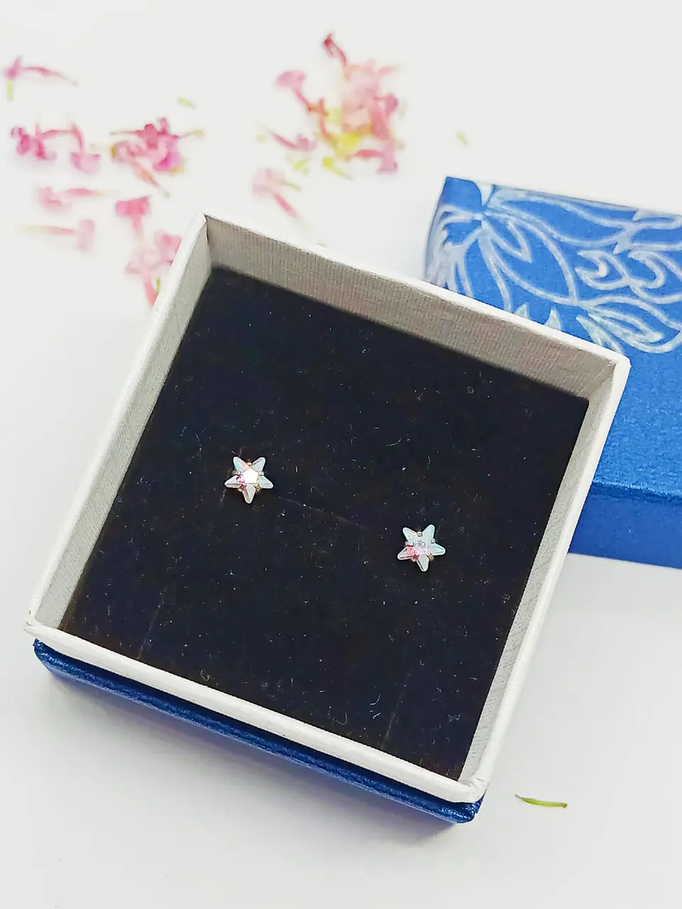 Aros de seguridad Punto de Luz Figuras Hipoalergénicos zirconio tornasol 5mm 18