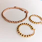 Set Pulsera Ajustable Argolla Hoop Pack Chapado Oro 18k Rosa - Miniatura 7