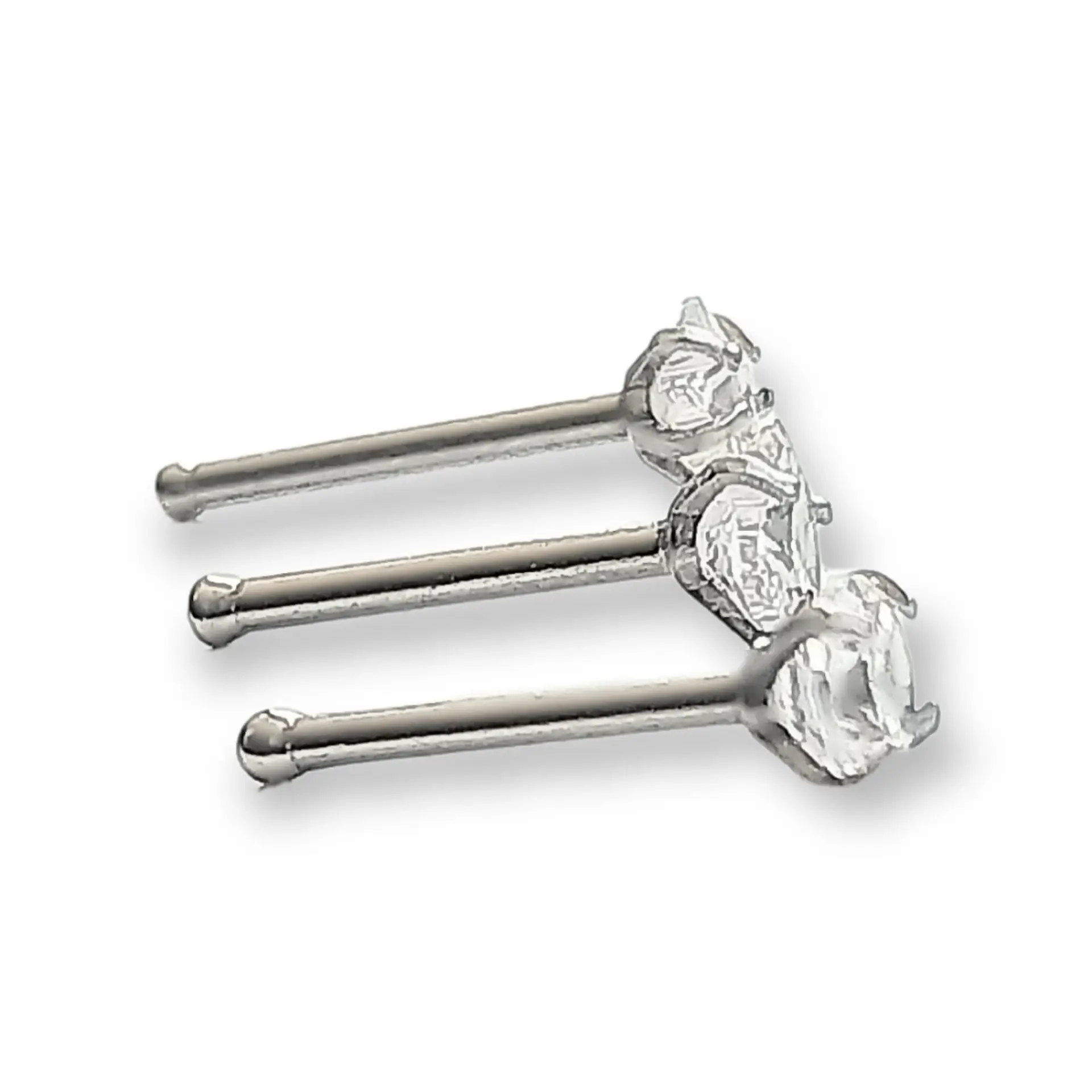 Set piercing 3 piezas nostril acero quirúrgico nariz  3