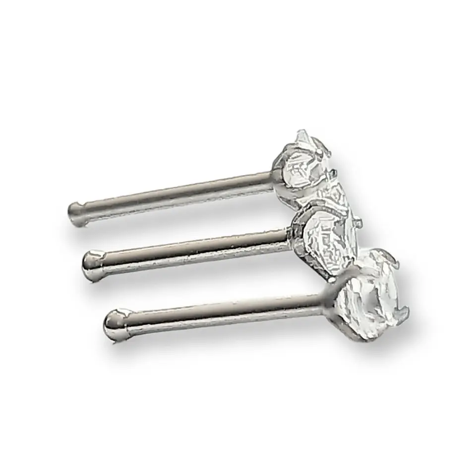 Set piercing 3 piezas nostril acero quirúrgico nariz  3