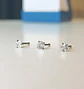 Set piercing 3 piezas nostril acero quirúrgico nariz  - Miniatura 5