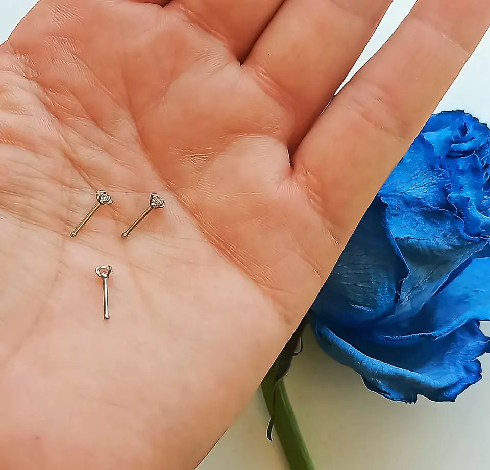 Set piercing 3 piezas nostril acero quirúrgico nariz  6