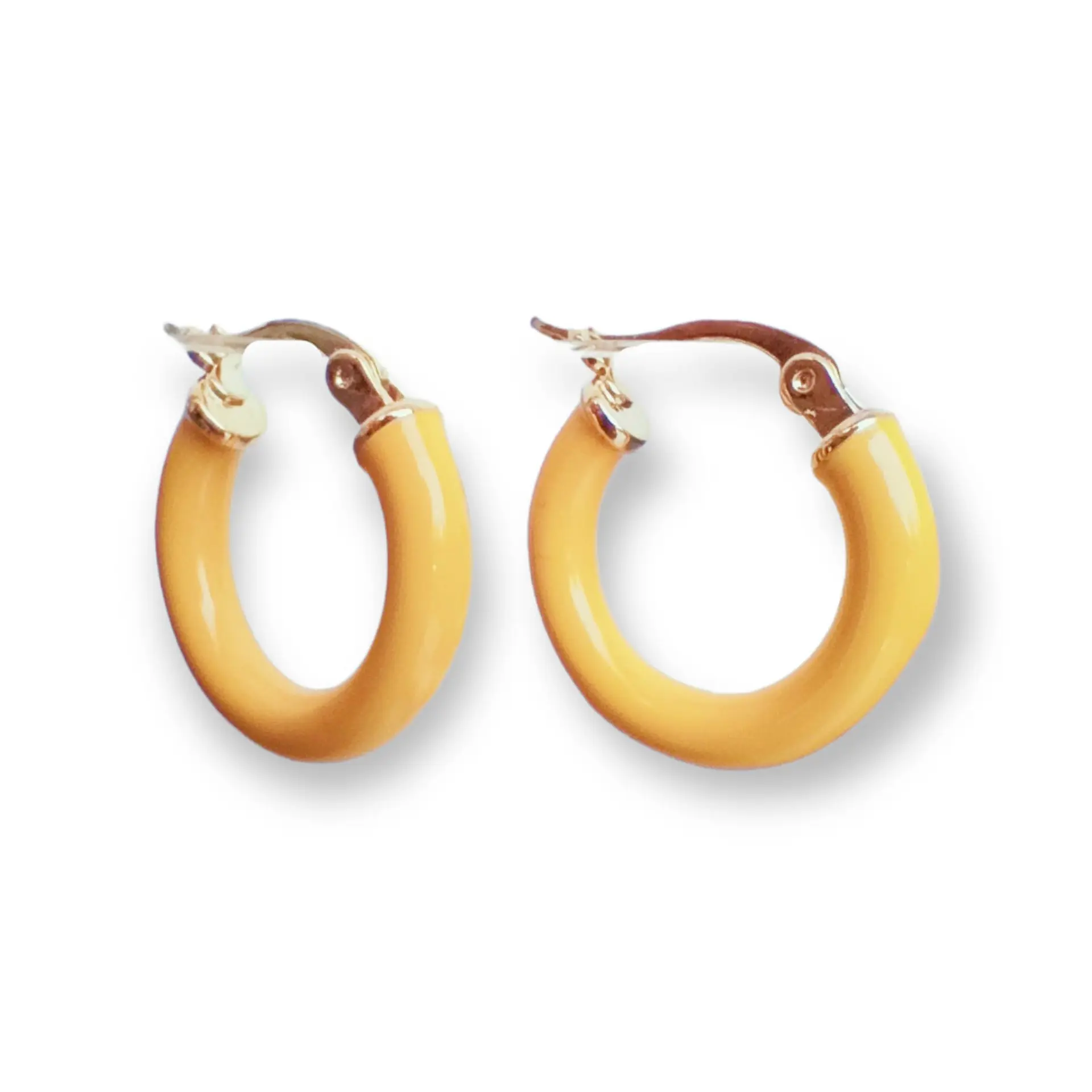 Argollas hoop chapadas en oro 18k amarillo Neon  1