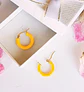 Argollas hoop chapadas en oro 18k amarillo Neon  - Miniatura 4