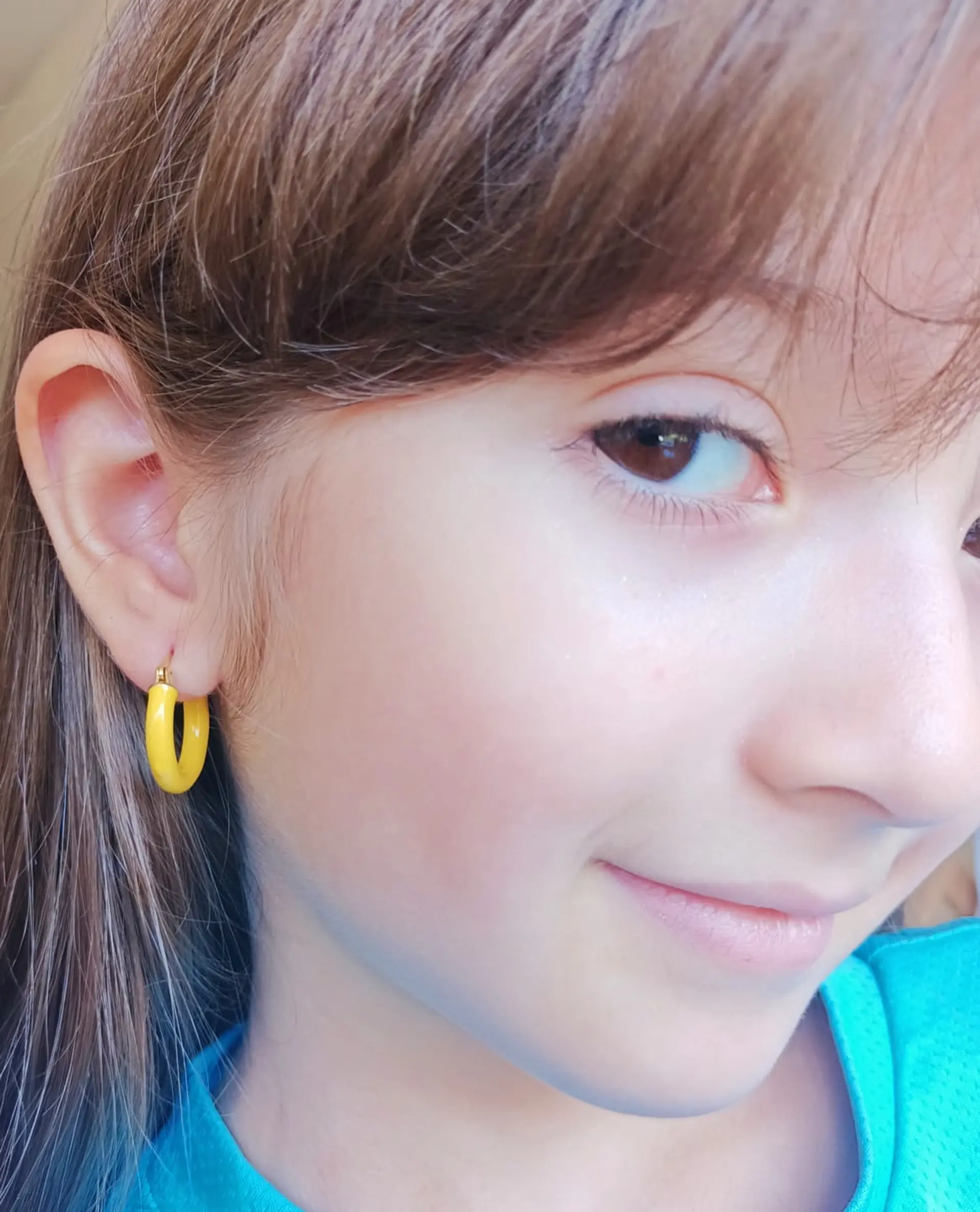 Argollas hoop chapadas en oro 18k amarillo Neon  5