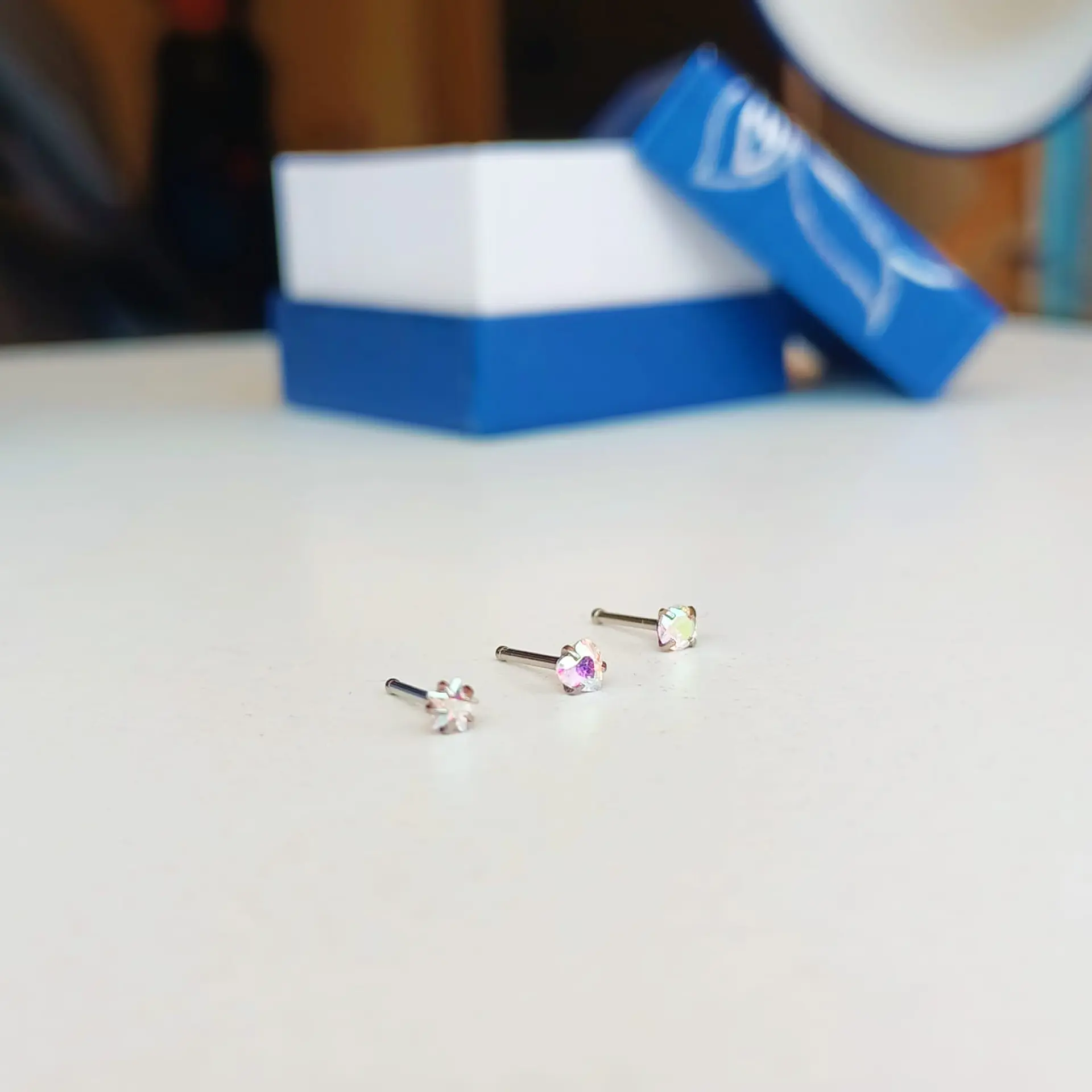 Set piercing 3 piezas nostril Tornasol 5