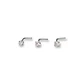 Pack Piercing Acero Quirúrgico Nariz set tipo L Zirconia blanco nostril - Miniatura 4