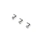 Pack Piercing Acero Quirúrgico Nariz set tipo L Zirconia blanco nostril - Miniatura 5