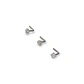 Pack Piercing Acero Quirúrgico Nariz set tipo L Zirconia blanco nostril - Miniatura 1