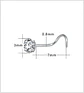 Pack Piercing Nariz set tipo S Zirconia blanco nostril - Miniatura 11