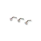 Pack Piercing Acero Quirúrgico Nariz set Zirconia Tornasol forma L - Miniatura 8