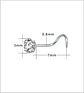 Pack Piercing Acero Nariz set Zirconia Tornasol tipo S - Miniatura 10