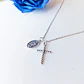 Colgante Medalla Virgen Guadalupe y Cruz Plata Religion Amor Fe Collar - Miniatura 11