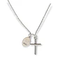 Colgante Medalla Virgen Guadalupe y Cruz Plata Religion Amor Fe Collar - Miniatura 6
