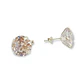 Pendientes Aretes Aros Puntos Luz En Plata 925 Zirconia 11mm - Miniatura 4