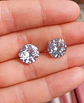 Pendientes Aretes Aros Puntos Luz En Plata 925 Zirconia 11mm - Miniatura 6