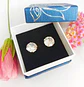 Pendientes Aretes Aros Puntos Luz En Plata 925 Zirconia 11mm - Miniatura 3