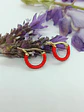 Argollas Huggies chapadas en oro 18K Rojo Cereza - Miniatura 4