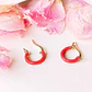 Argollas Huggies chapadas en oro 18K Rojo Cereza - Miniatura 5