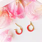 Argollas Huggies chapadas en oro 18K Rojo Cereza - Miniatura 8