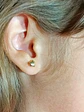 Aros piercing helix punto corazon tuerca oro 18k tapa seguridad bebe - Miniatura 7