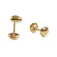Aros piercing helix punto corazon tuerca oro 18k tapa seguridad bebe - Miniatura 1