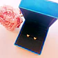 Aros piercing helix punto corazon tuerca oro 18k tapa seguridad bebe - Miniatura 2