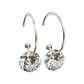 Argollas Punto De Luz Hoop Plata Fina ley S925 Zirconia 10mm - Miniatura 1
