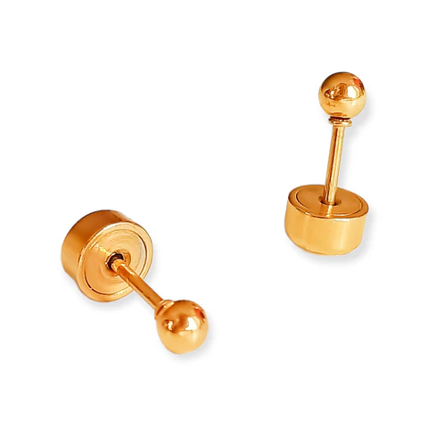 Aros Pendientes Abridores 3mm Enchapado En Oro 18k bebe