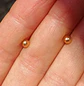Aros Esfera Relieve Pendientes Tuerca Seguridad 4mm Oro 18k - Miniatura 4
