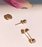 Aros Esfera Relieve Pendientes Tuerca Seguridad 4mm Oro 18k - Miniatura 9