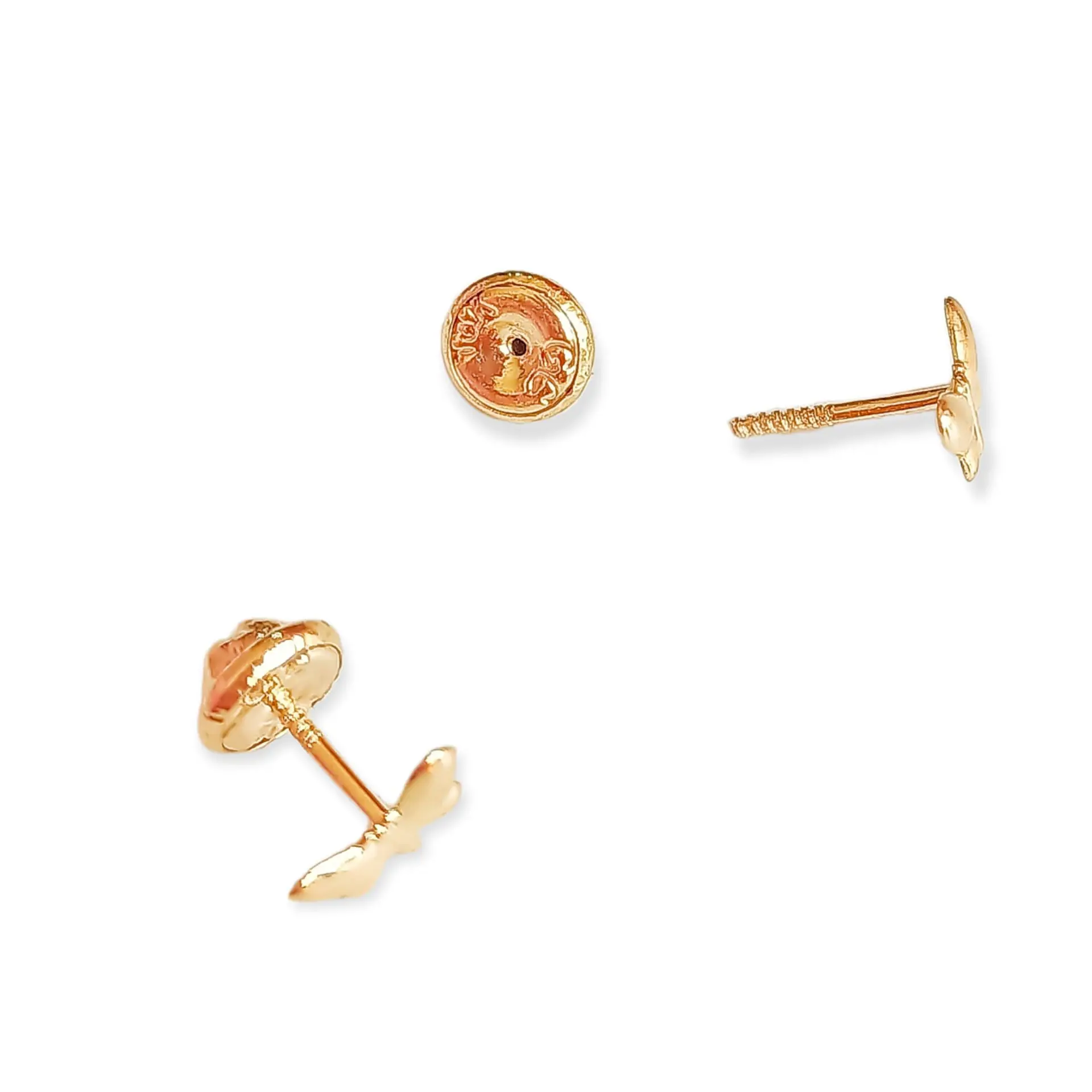 Aros Mariposa Pendientes Helix Tuerca Seguridad 5mm Oro solido 18k 4