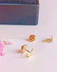 Aros Mariposa Pendientes Helix Tuerca Seguridad 5mm Oro solido 18k - Miniatura 5