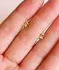 Aros Mariposa Pendientes Helix Tuerca Seguridad 5mm Oro solido 18k - Miniatura 7