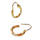 Argollas Huggies Pequeñas Decoradas Oro 18k - Miniatura 1