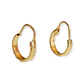 Argollas Huggies Pequeñas Relieve Oro 18k - Miniatura 1