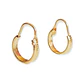 Argollas Huggies Pequeñas Relieve Oro 18k - Miniatura 4