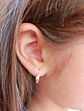 Argollas Huggies Pequeñas Relieve Oro 18k - Miniatura 3