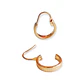 Argollas Huggies Pequeñas Relieve Oro 18k - Miniatura 8