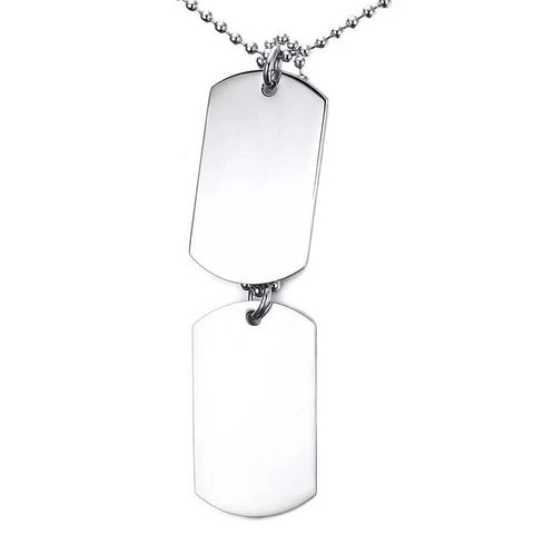 Colgante doble etiqueta estilo militar cupimatch unisex