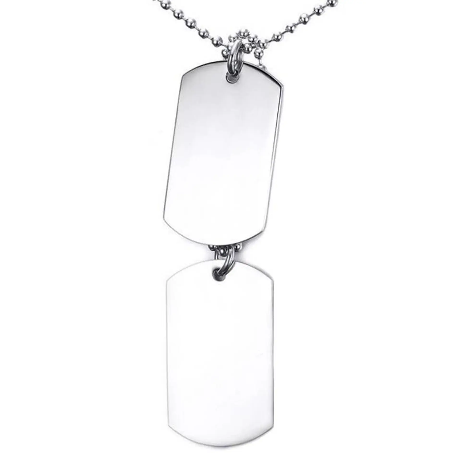 Colgante doble etiqueta estilo militar cupimatch unisex 1